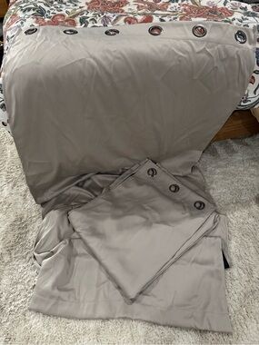Neutral Tan Grommet Blackout Curtain Panel - Home Bedding
